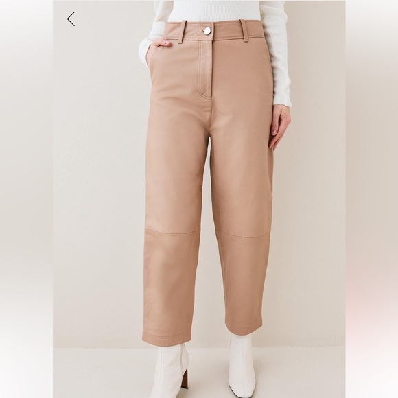 Beige High-Waisted Pants - Picture 2 of 2